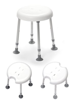 Duschhocker DELPHI höhenverstellbar, weiß>>>>Ausf.: mit Hygieneaussparung Duschhocker DELPHI höhenverstellbar, weiß>>>>Ausf.: mit Hygieneaussparung