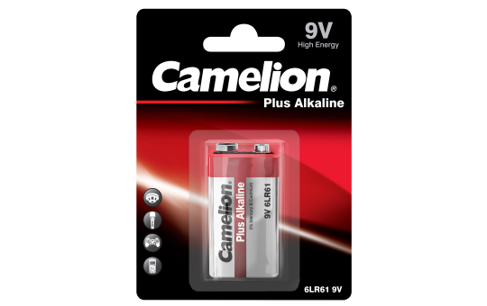 Block-Batterie CAMELION Plus Alkaline 9V, Typ 6F22, 1er Blister Block-Batterie CAMELION Plus Alkaline 9V, Typ 6F22, 1er Blister