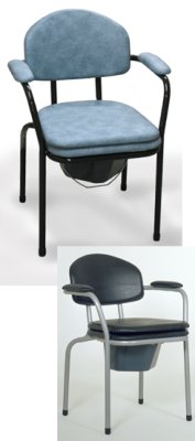 Toilettenstuhl 9062 TII, feststehend>>>>Farbe: schwarz