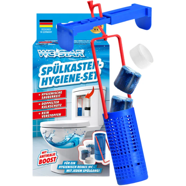 WC-Star Spülkasten-Hygiene-Set für Sauberkeit & Frische vom Spülkasten bis ins WC | WC-Reiniger-Set mit Aktiv-Frische & Antikalk-Boost