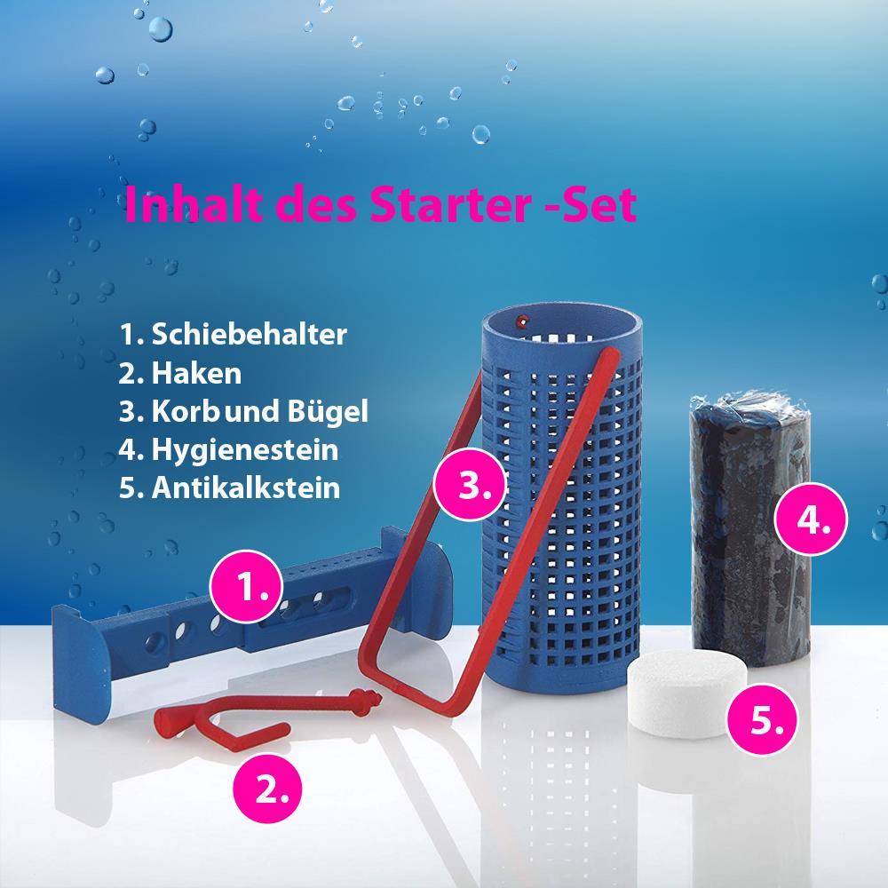 WC-Star WC Star XXL 8er Nachfüll-Set für den WC-Star (Wasserkastensteine, Blauspüler)