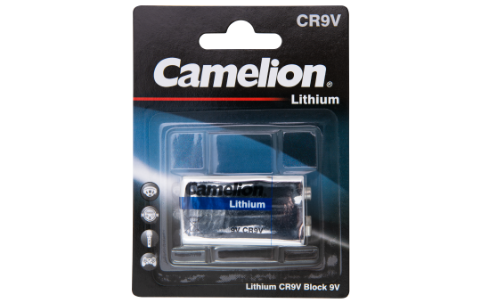 Block-Batterie Camelion Lithium, 9V, Typ CR9V, 1.200mAh, 1er-Blister Block-Batterie Camelion Lithium, 9V, Typ CR9V, 1.200mAh, 1er-Blister